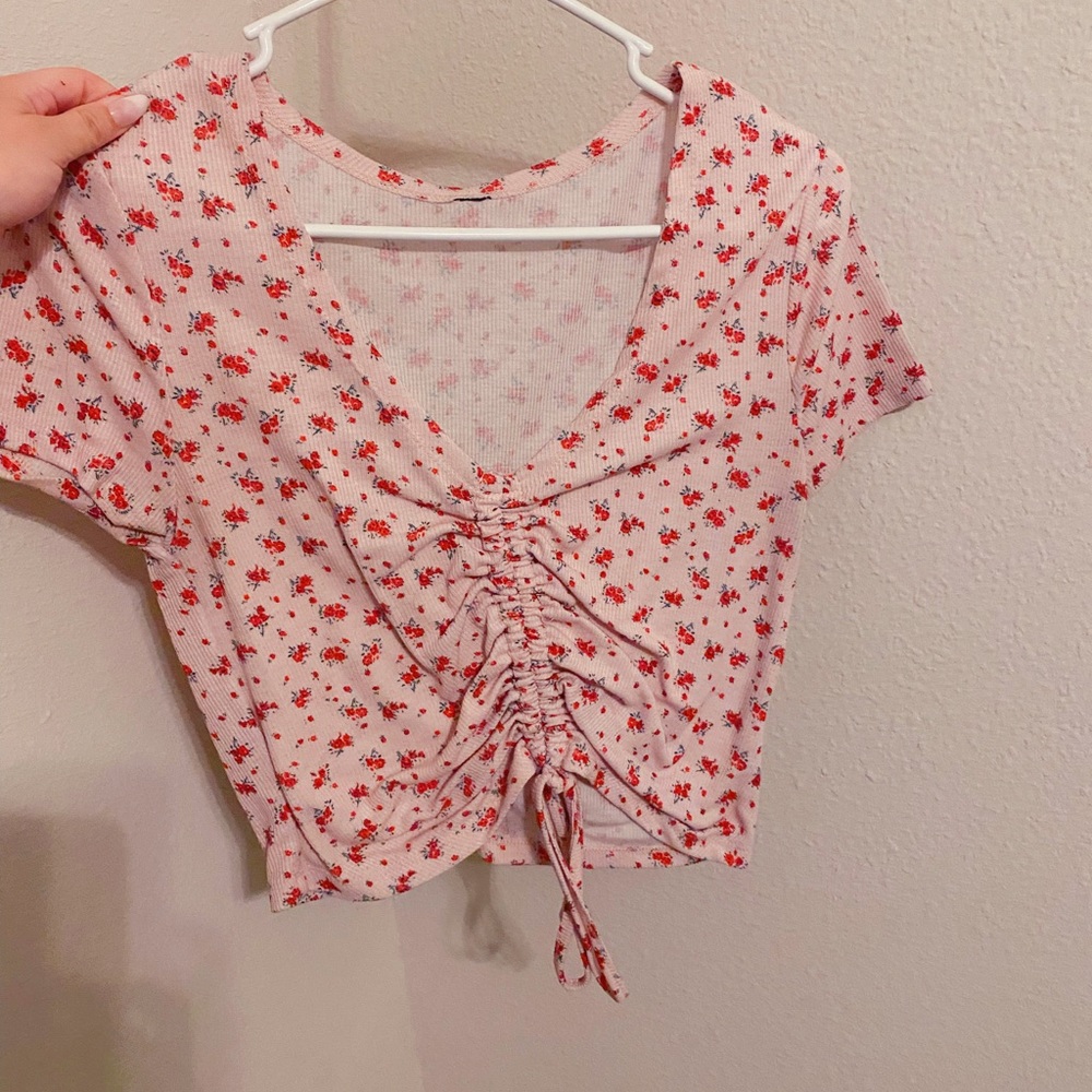little strawberry crop top